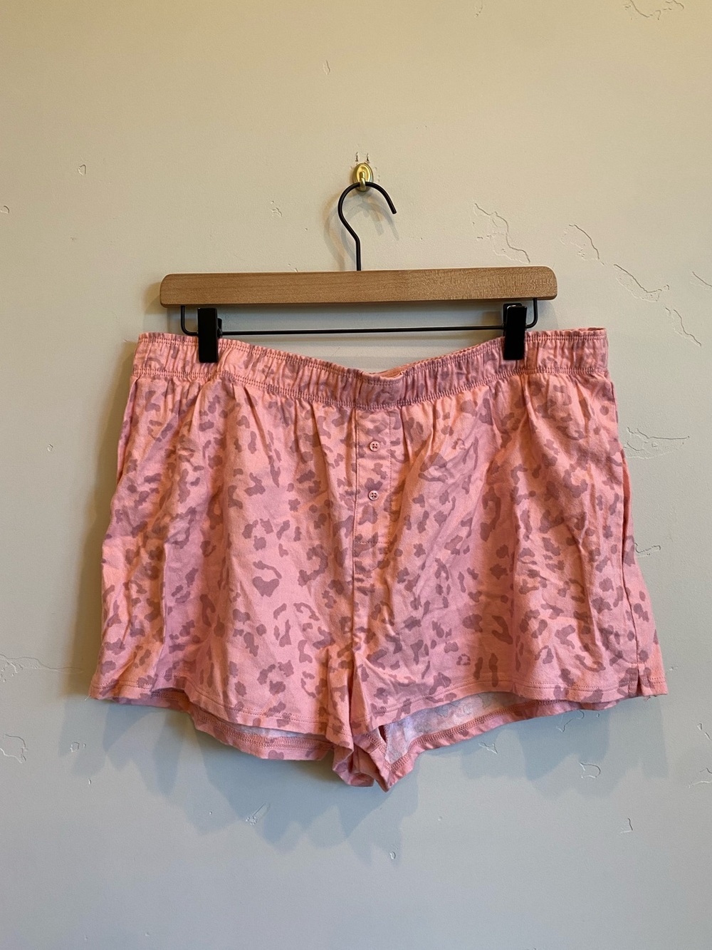 COLSIE Target Pink Leopard Print Flannel Sleep Shorts